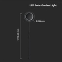 Piantana Solare LED da Giardino 8W con sensore crepuscolare Colore Bianco e Nero 3000K IP65 SKU-6670
