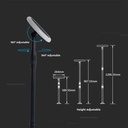 Piantana Solare LED da Giardino 8W con sensore crepuscolare Colore Bianco e Nero 3000K IP65 SKU-6670