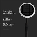 Piantana Solare LED da Giardino 8W con sensore crepuscolare Colore Bianco e Nero 3000K IP65 SKU-6670
