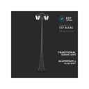 Palo Da Terra Lampada Per Giardino Esterno IP44 Altezza 1990mm Tripla E27 Colore Nero SKU-7063