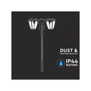 Palo Da Terra Lampada Per Giardino Esterno IP44 Altezza 1990mm Tripla E27 Colore Nero SKU-7063