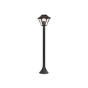 Lampione a Lanterna Palo Da Terra Per Giardino Altezza 950mm Attacco E27 Colore Nero Opaco IP44 SKU-8687