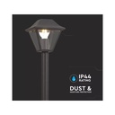 Lampione a Lanterna Palo Da Terra Per Giardino Altezza 950mm Attacco E27 Colore Nero Opaco IP44 SKU-8687