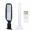 Lampione LED 150W 15000LM, Corpo Orientabile 45°, Bianco Freddo 6500K, Armatura Stradale IP65, Con Staffa Da Muro Incluso, 515X160mm, Palo Ø76mm