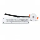 Mini Faretto Led Emergenza da Incasso 3W 250lm 3 Ore D60X37mm Foro 42mm, Bianco 6500K, Modalità SA/SE, Batteria LiFePO4 6,4 V 1800mAh