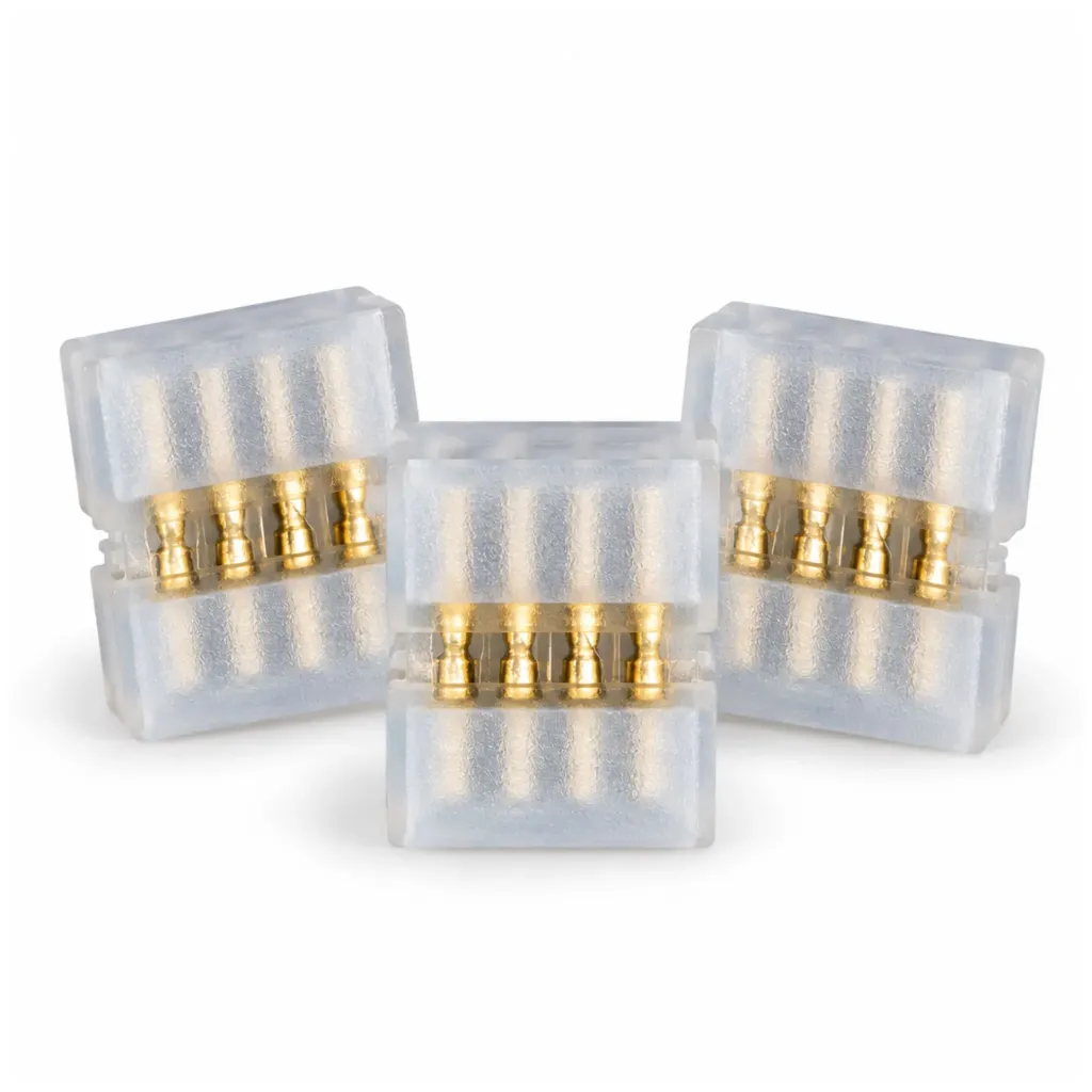 3 Pezzi Connettori Giunti Lineare Per Unire e Allungare Striscia LED RGB 220V SL065044