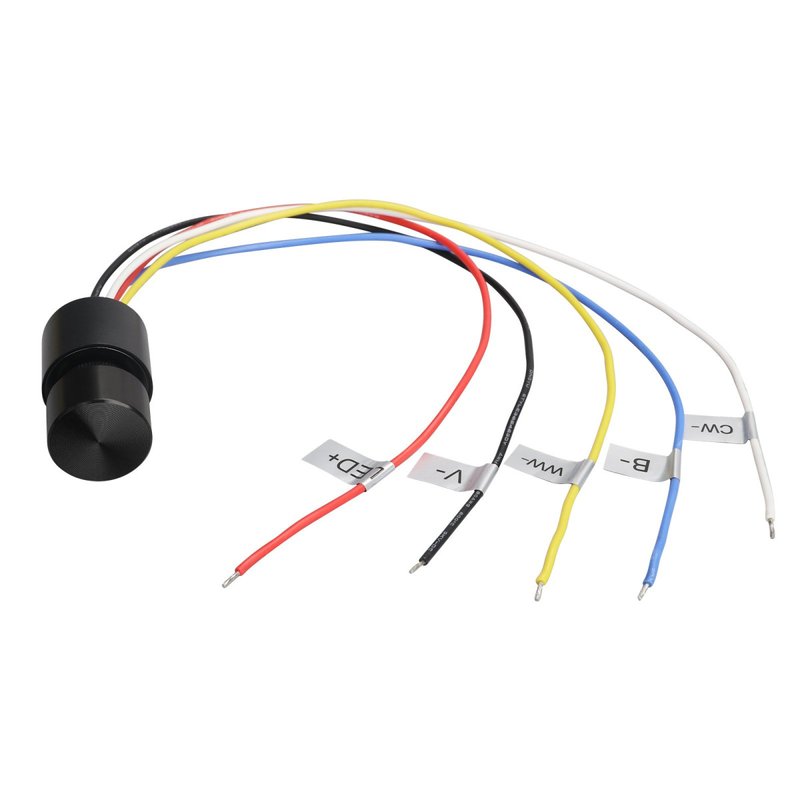 Micro Pulsante Illuminazione LED RGB con Funzione Dimmer CCT con Memoria 12-24VDC Corrente 3A/CH IP65 Interruttore Controllo Versatile dell'Illuminazione con Doppio Click Triplo Click e Rotazione del Pulsante