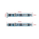 Mini Interruttore Led Dimmer Touch Slim Tagliabile Per Profilo Alluminio da 6mm fino 12mm Con Led Blu 12V 24V 4A