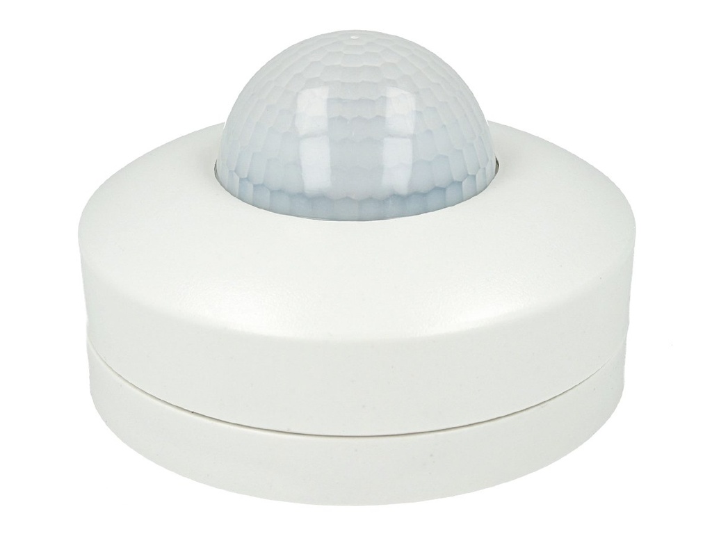 Sensore di Movimento a Infrarossi e Crepuscolare Montaggio a Plafone Carcassa Bianca 360 Gradi IP20 SKU-4968