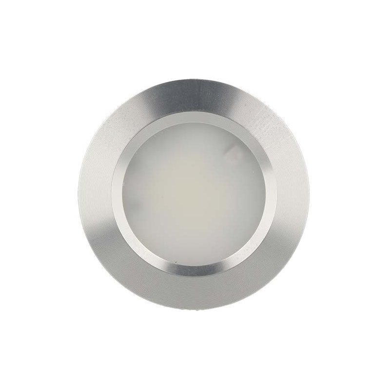 Mini Faretto Led Da Incasso Rotondo 3W AC/DC 12V DC 24V Bianco Neutro Foro 50mm Colore Alluminio Satinato