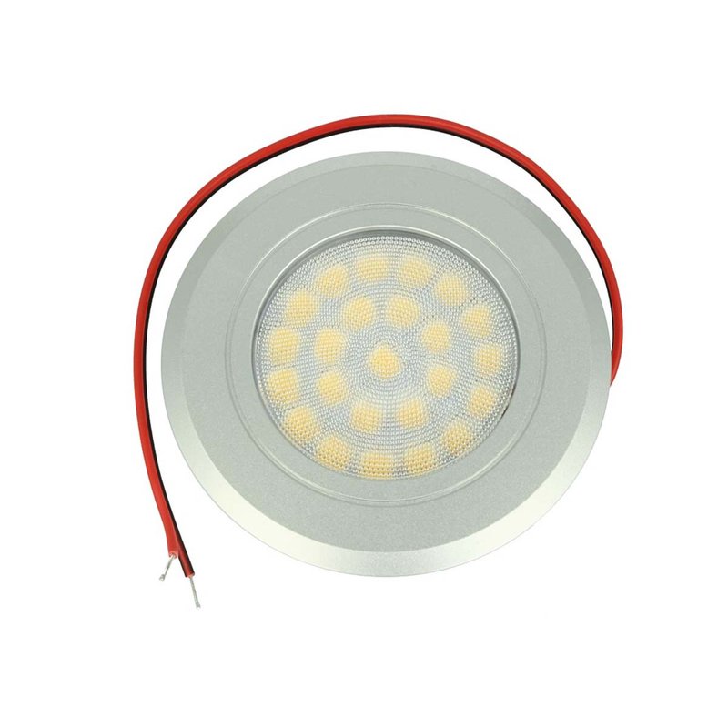 Mini Faretto Led Da Incasso Touch Dimmer Controllo Carcassa Argento Satinato DC12V DC24V 3W Foro 55mm D68X15mm