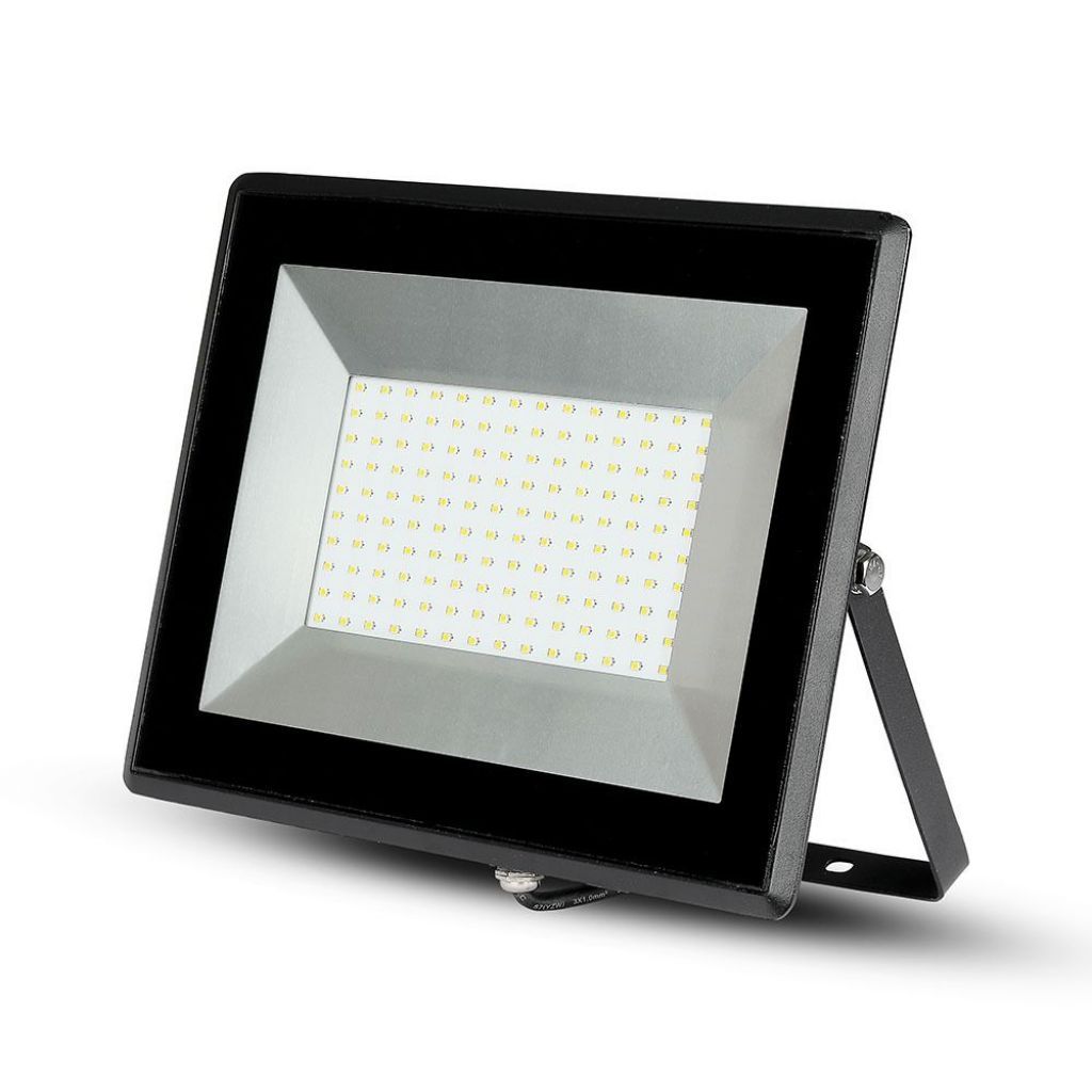 Faro Led Flood Light 100W 8700lm IP65 Slim 261X217X32mm Carcassa Nera Luce 4000K SKU-215965