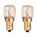 2 Lampadine Alogena Forno Microonde E14 ST22 15W 230V 80lm 2800K Resiste fino a 300 Gradi