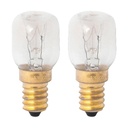 2 Lampadine alogena Forno Microonde E14 ST25 15W 230V 80lm 2800K Resiste fino a 300 Gradi