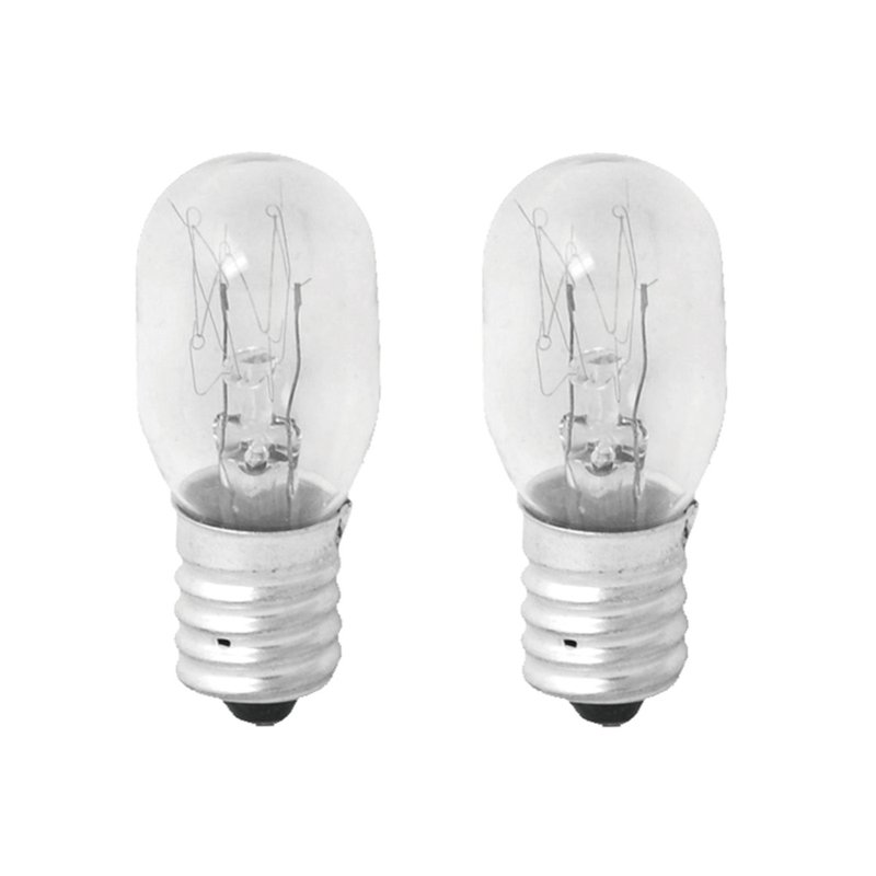 2 pezzi lampadine frigorifero E14 15W 230V, 80 lm, 2800K, vetro trasparente