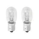 2 pezzi lampadine frigorifero E14 15W 230V, 80 lm, 2800K, vetro trasparente