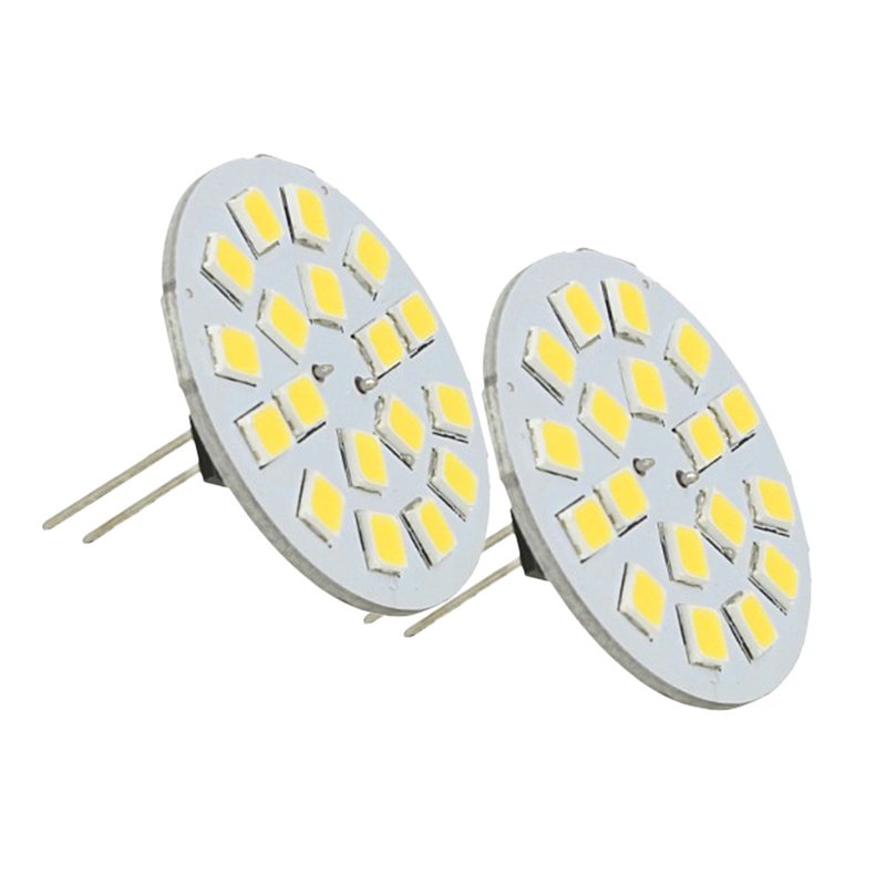 2 Pezzi Lampadine LED, Lampadina G4 Bispina DC AC 12V 24V 3W Bianco Caldo Attacco Centrale 18 SMD 2835