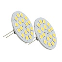 2 Pezzi Lampadine LED, Lampadina G4 Bispina DC AC 12V 24V 3W Bianco Caldo Attacco Centrale 18 SMD 2835
