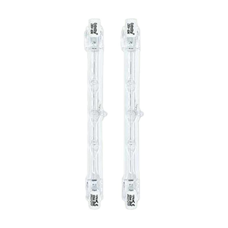 [RS7118-80W] 2 PZ Lampade Alogena Dimmerabile, Lampada R7S 118mm 80W 1375 Lumen Bianco Caldo 2800K