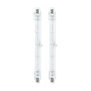 2 PZ Lampade Alogena Dimmerabile, Lampada R7S 118mm 80W 1375 Lumen Bianco Caldo 2800K