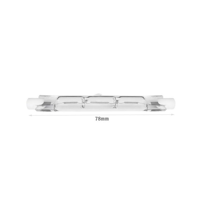 2 PZ Lampade Alogena Dimmerabile, Lampada R7S 78mm 80W 1375 Lumen Bianco Caldo 2800K