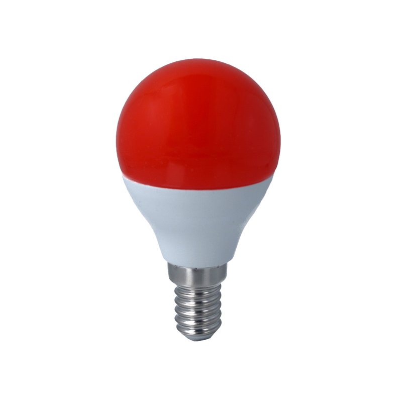 Lampada A Led E14 G45 4W 220V Colore Red Rosso
