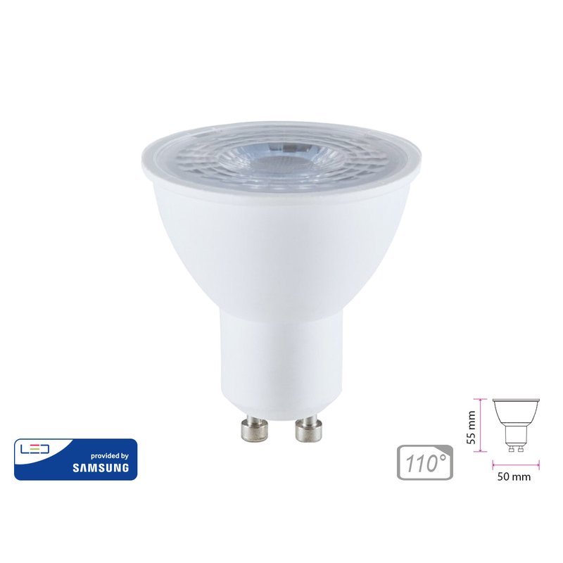 Lampada LED GU10 8W 220V, 110°, 3000K/4000K/6500K