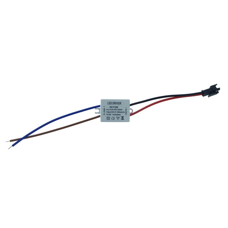 Led Driver CC 600mA 3V-4V DC 1X3W Trasformatore Alimentatore Corrente Costante 3W