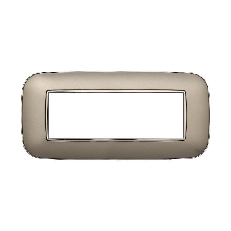 Placca Orbis Serie Moon 6P Colore Titanio Compatibile Con Bticino Axolute