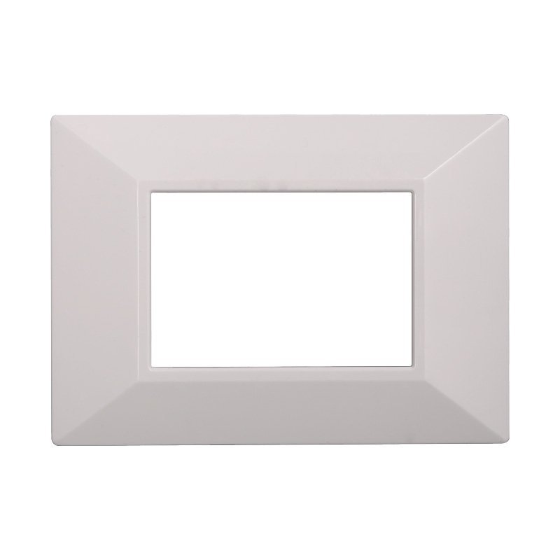 ETTROIT Placca Piramide Serie Moon 3P Colore Bianco Compatibile Con Bticino Axolute