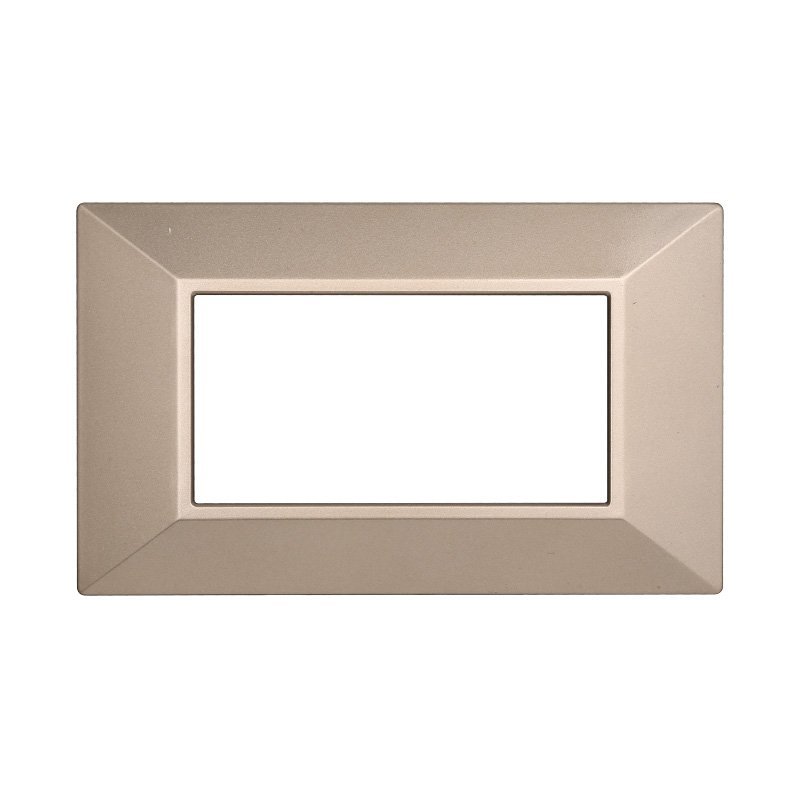 ETTROIT Placca Piramide Serie Moon 4P Colore Bronzo Compatibile Con Bticino Axolute