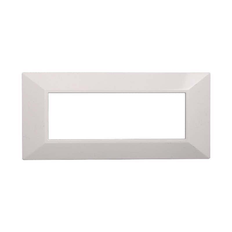 Placca Piramide Serie Moon 6P Colore Bianco Compatibile Con Bticino Axolute
