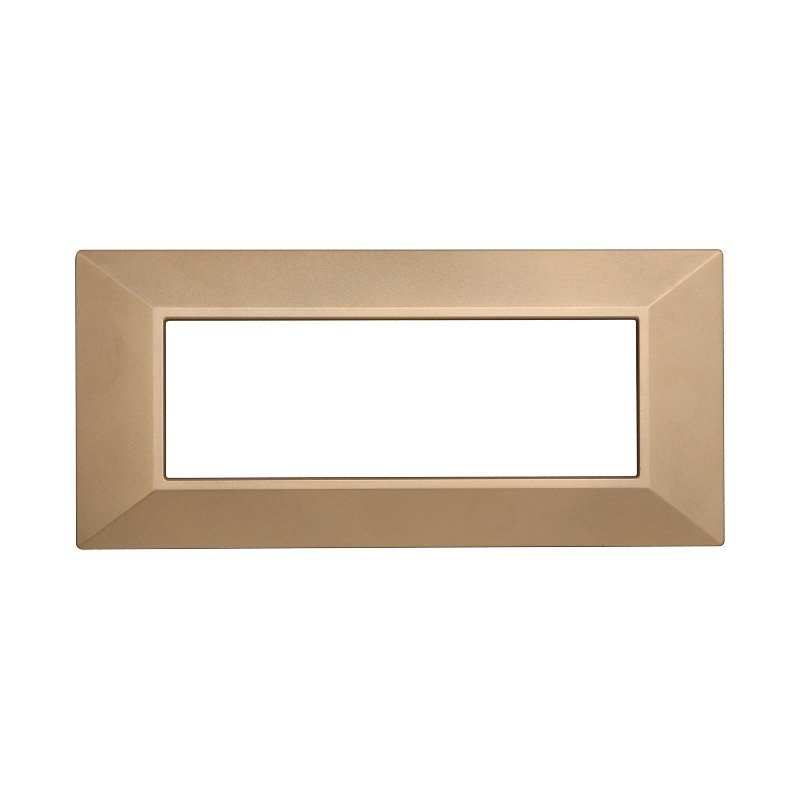ETTROIT Placca Piramide Serie Moon 6P Colore Oro Compatibile Con Bticino Axolute