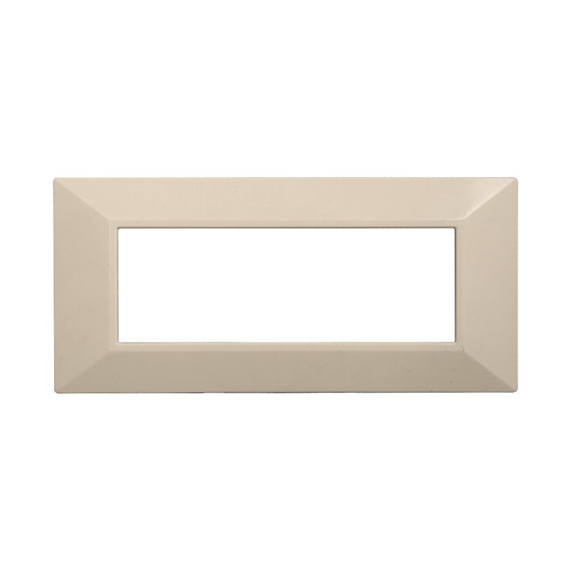 ETTROIT Placca Piramide Serie Moon 6P Colore Sabbia Compatibile Con Bticino Axolute