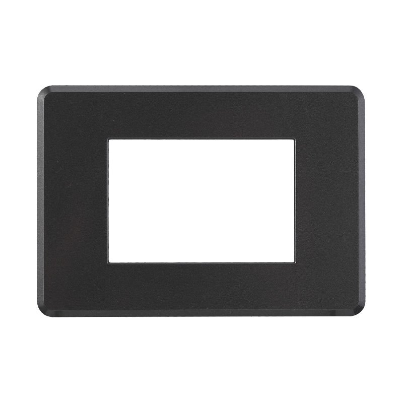 ETTROIT Placca Slim Sottile 3P Serie Moon Colore Acciaio Scuro Compatibile Con Bticino Axolute Air