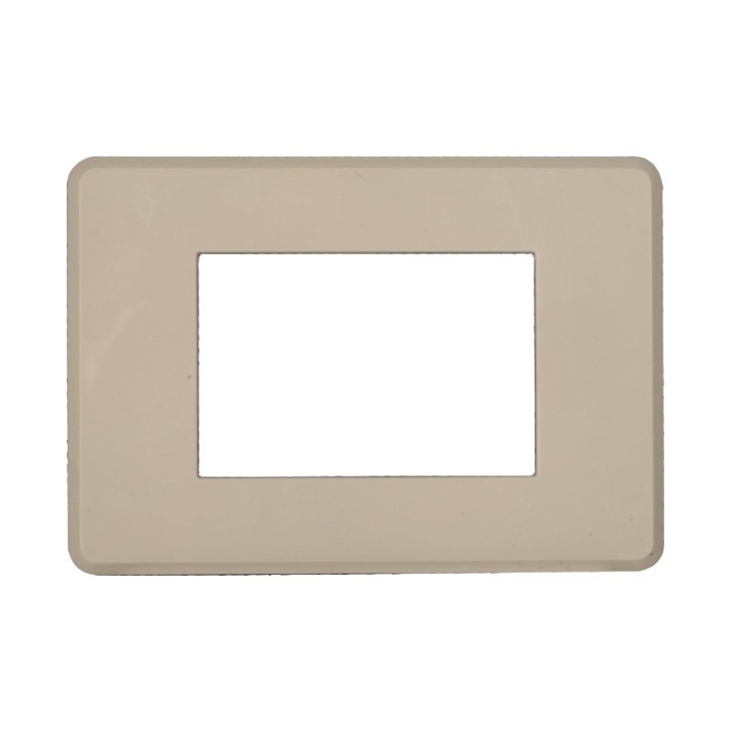 ETTROIT Placca Slim Sottile 3P Serie Moon Colore Sabbia Compatibile Con Bticino Axolute Air