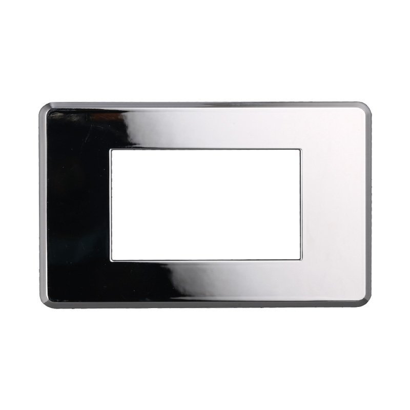 ETTROIT Placca Slim Sottile 4P Serie Moon Colore Cromato Lucido Compatibile Con Bticino Axolute Air