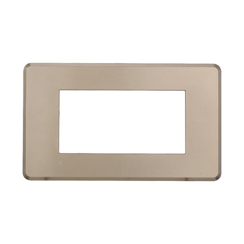 ETTROIT Placca Slim Sottile 4P Serie Moon Colore Titanio Compatibile Con Bticino Axolute Air