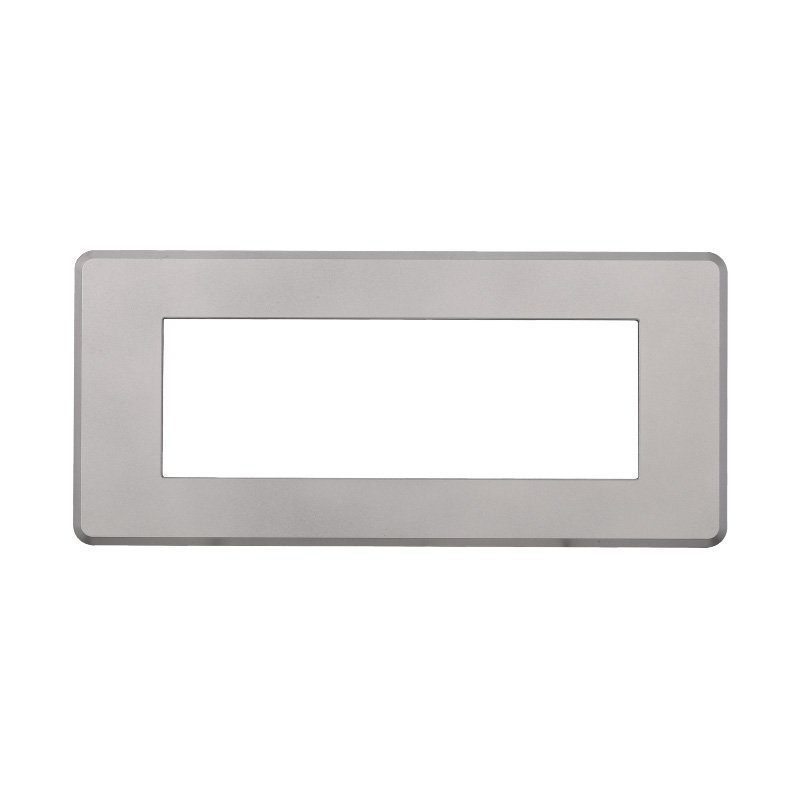 ETTROIT Placca Slim Sottile 6P Serie Moon Colore Silver Compatibile Con Bticino Axolute Air