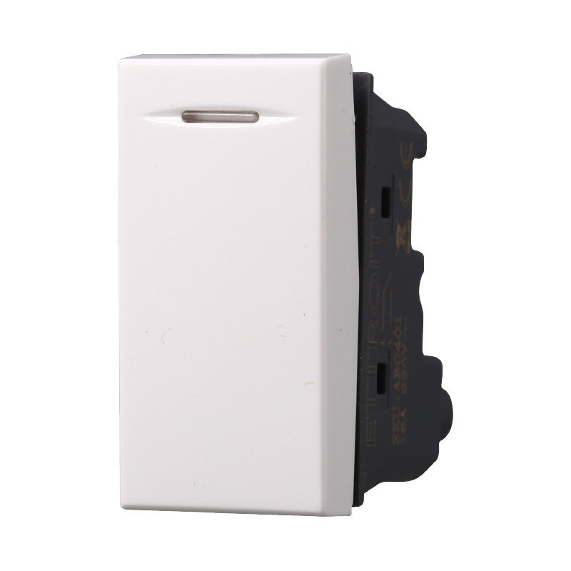ETTROIT Pulsante 1P 16A Colore Bianco Compatibile Con Bticino Axolute
