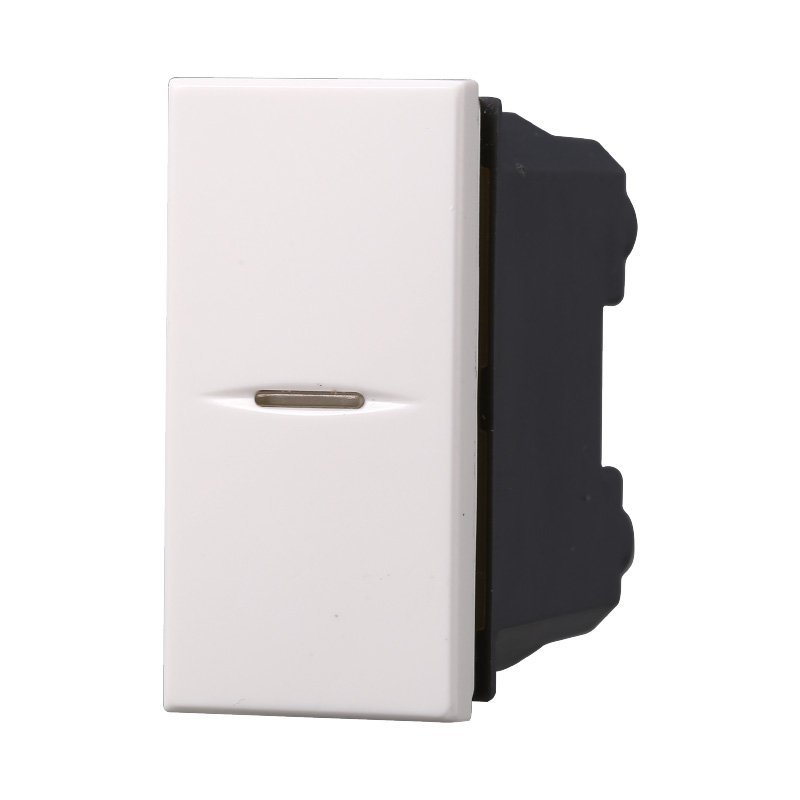 Pulsante Assiale 1P 16A Unipolare Colore Bianco Compatibile Con Bticino Axolute