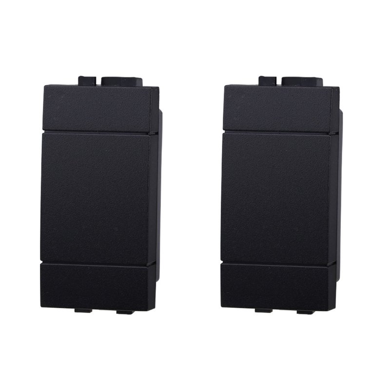 ETTROIT 2 Pezzi Copritasti Copriforo Copritasto Falso Polo 1P Nero Compatibile Con Bticino Living International