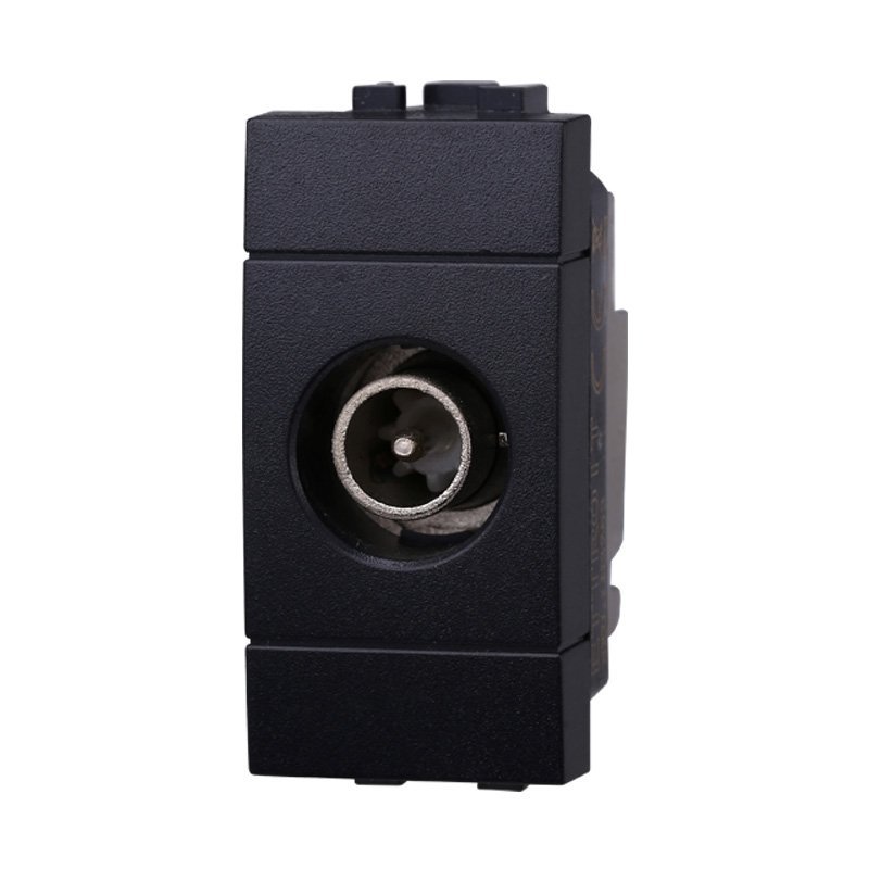ETTROIT Connettore Presa TV Passante Maschio Colore Nero Compatibile Con Bticino Living International