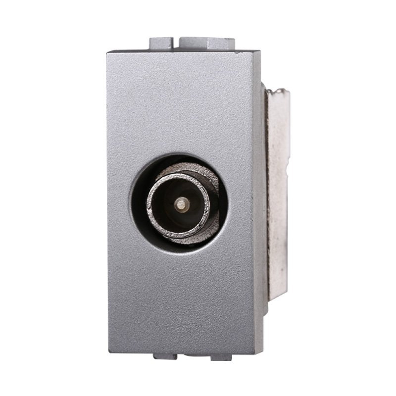 Connettore Presa TV Terminale Maschio Colore GRIGIO Compatibile Con Bticino Living International