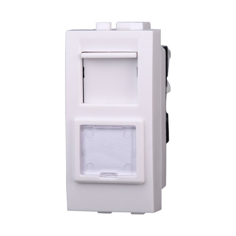 Connettore Rete Presa Dati RJ45 CAT5E Colore BIANCO Compatibile Con Bticino Living Light