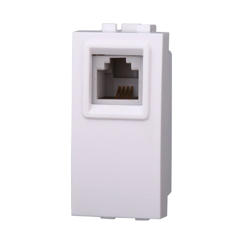 ETTROIT Connettore Telefonica Presa RJ11 Colore BIANCO Compatibile Con Bticino Living Light