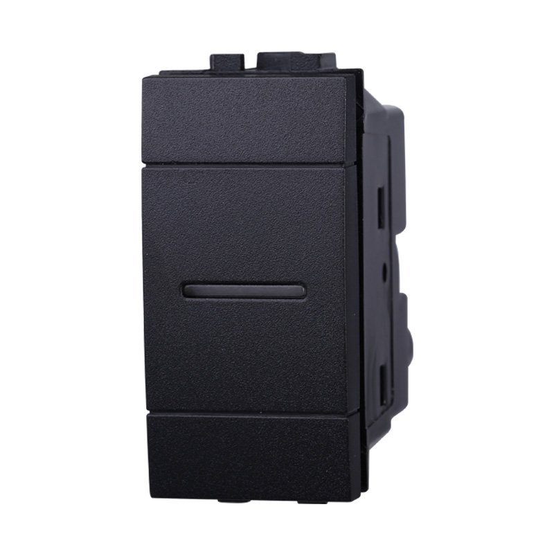 Interruttore Assiale 1P 16A Unipolare Colore Nero Compatibile Con Bticino Living International
