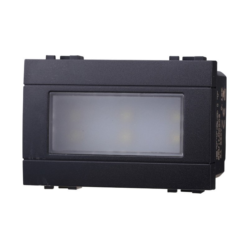 Lampada Led Segnapasso 3P 220V Nero 6000K Compatibile Con Bticino Living International