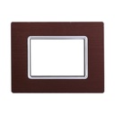 Placca In Alluminio Serie Space 3P Colore Bronzo Compatibile Con Bticino Living Light
