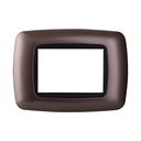 ETTROIT Placca Plastica Bombata Serie Space 3P Colore Bronzo Compatibile Con Bticino Living International